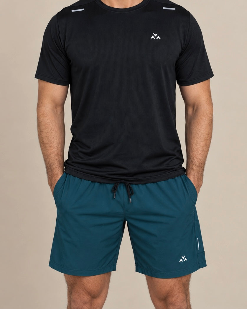 Utility Performance Shorts – Deep Teal