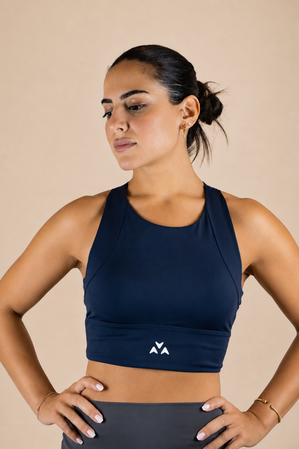 Elevate Longline Sports Bra – M Navy