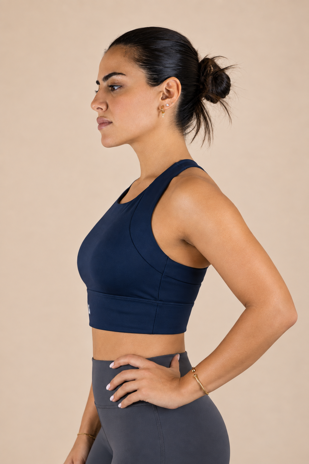 Elevate Longline Sports Bra – M Navy