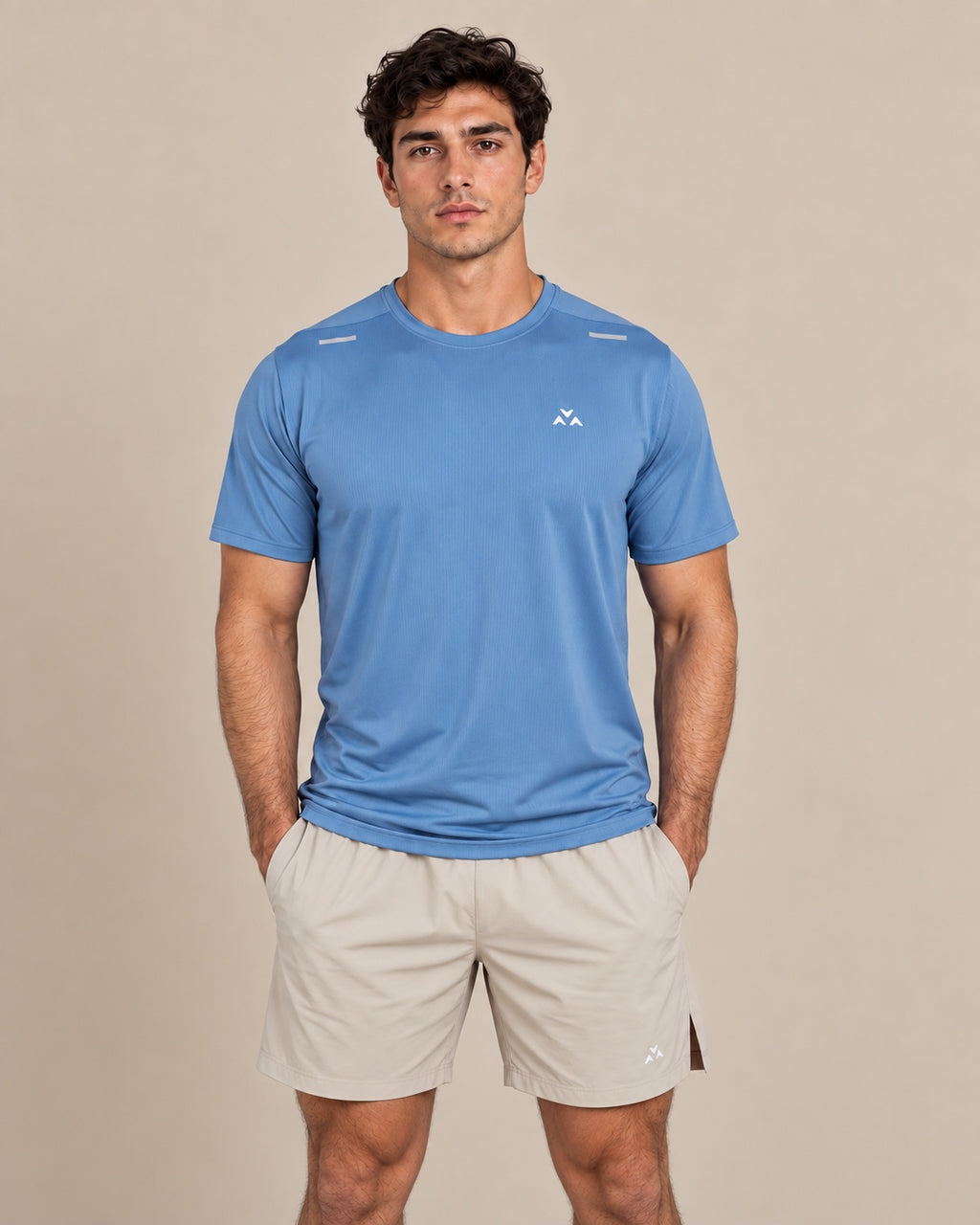 ARROWS men's blue performance T-shirt front view