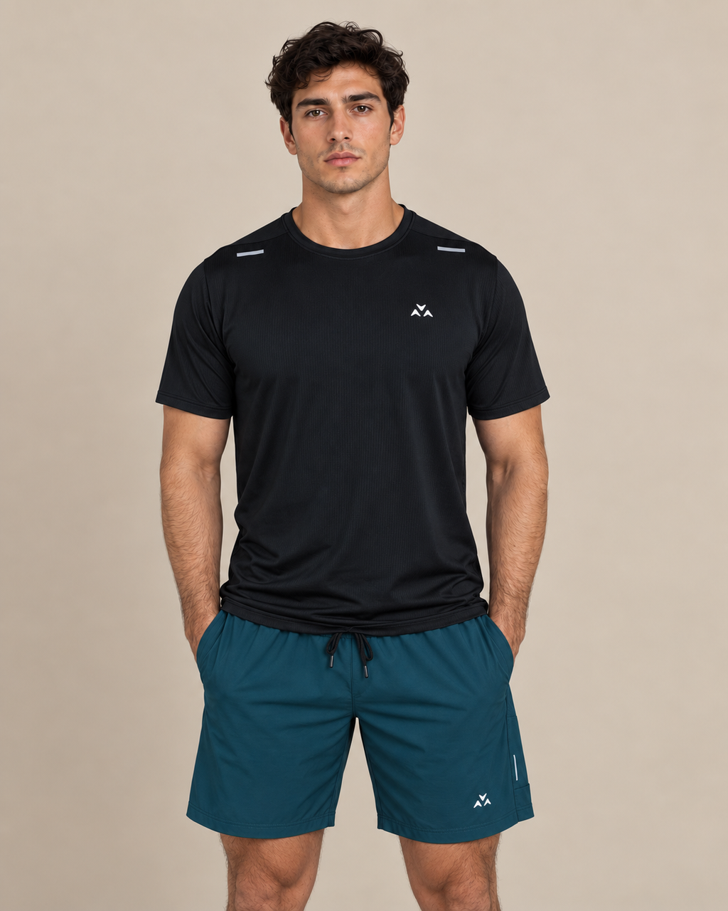 ARROWS men's Performance T-Shirt in Onyx Black - front view