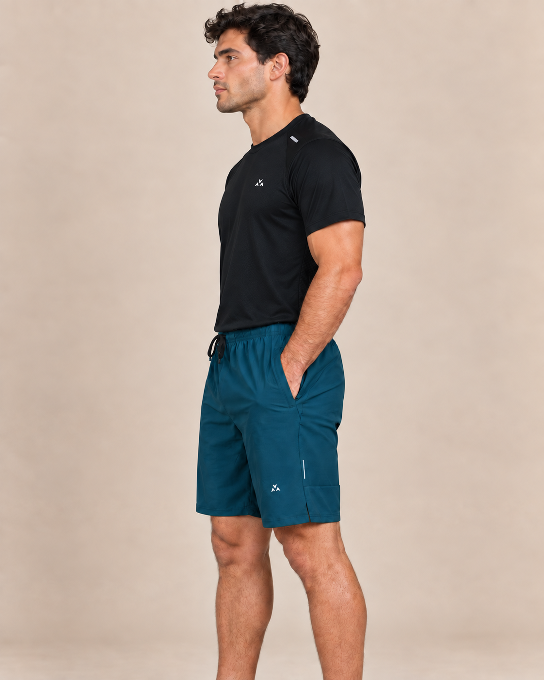 ARROWS men's Performance T-Shirt in Onyx Black - side view